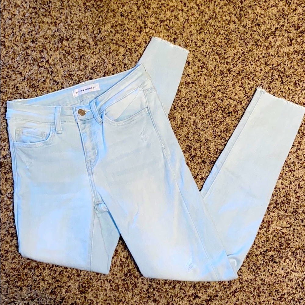 Light-wash Flying Monkey skinny jeans